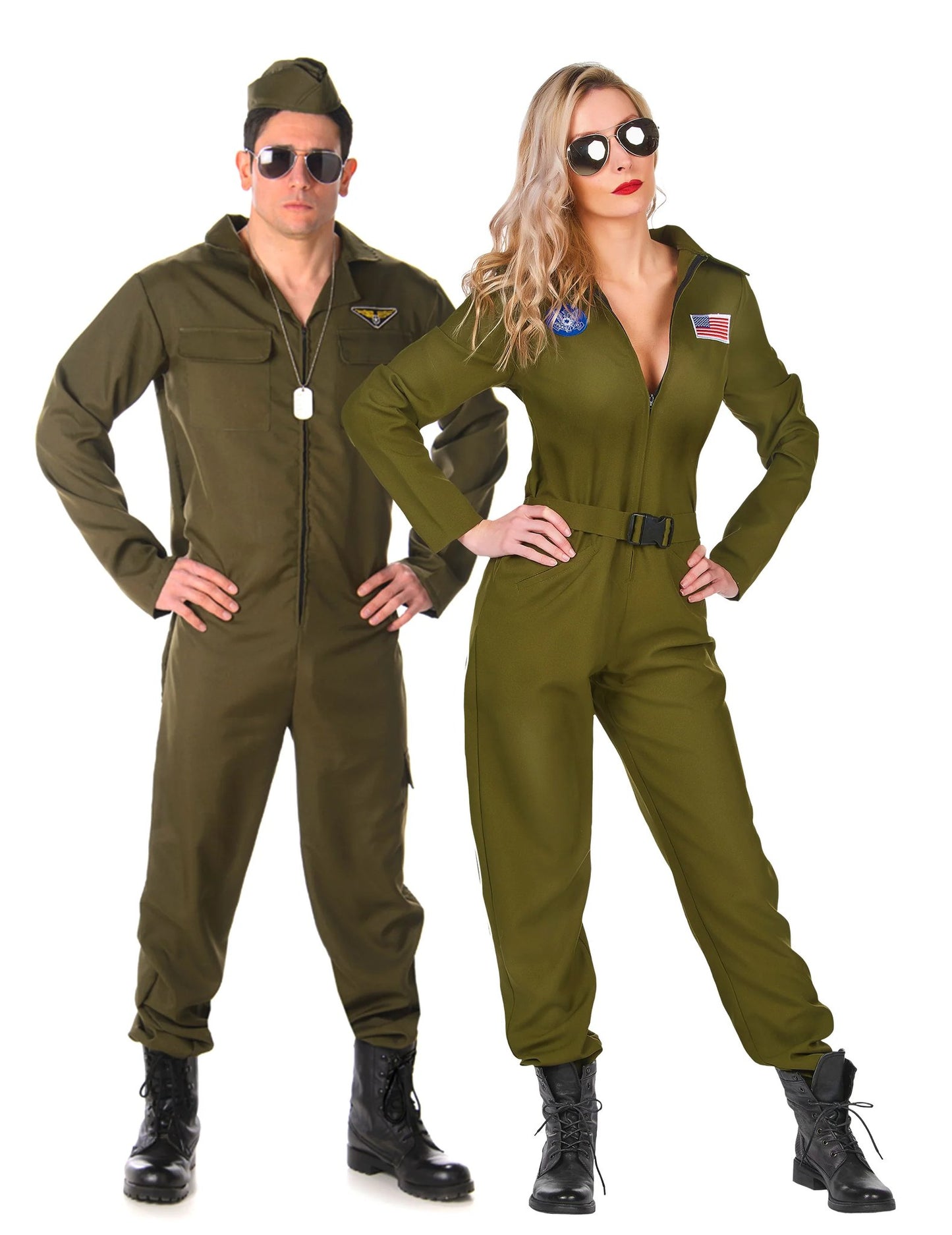 Párový kostým dospělých stíhacích pilotů