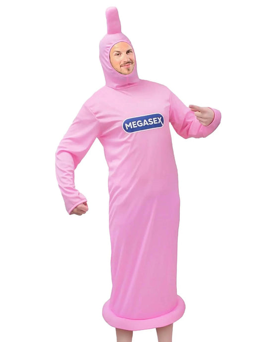 Humorný kostým penis a kondom pro dospělé