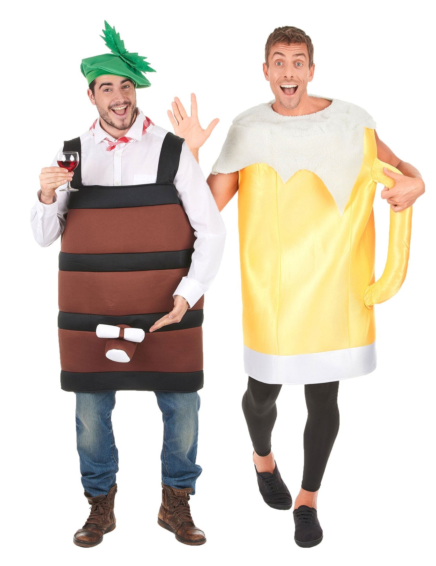 Paar-Kostüm Fass und Bierkrug