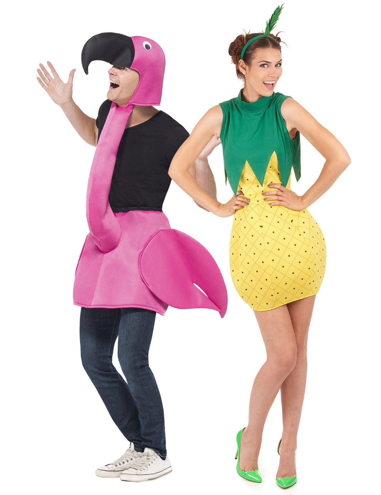 Párové kostýmy plameňák a ananas