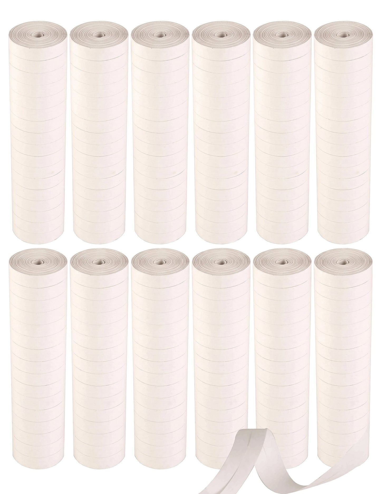12 Rouleaux de serpentins blanc