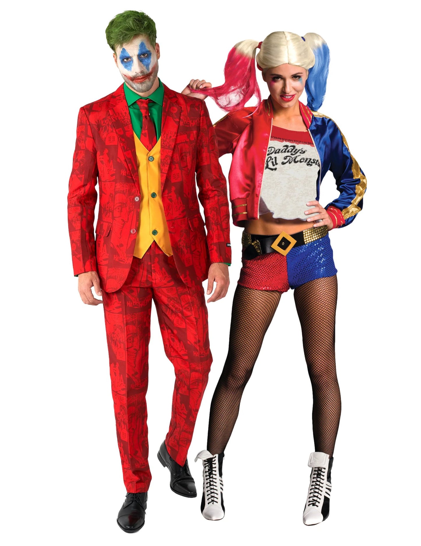 Joker Suitmeister™- und Harley Quinn™-Paarkostüm für Erwachsene