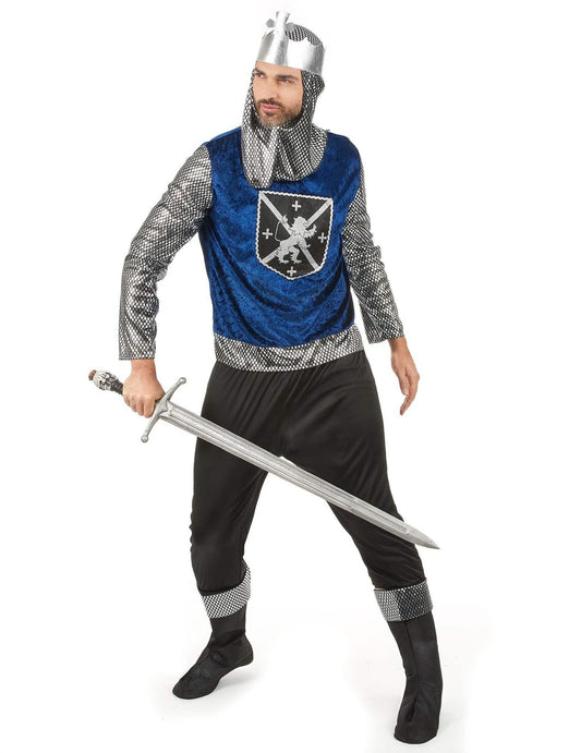 Párový středověký kostým pro dospělé, modrý