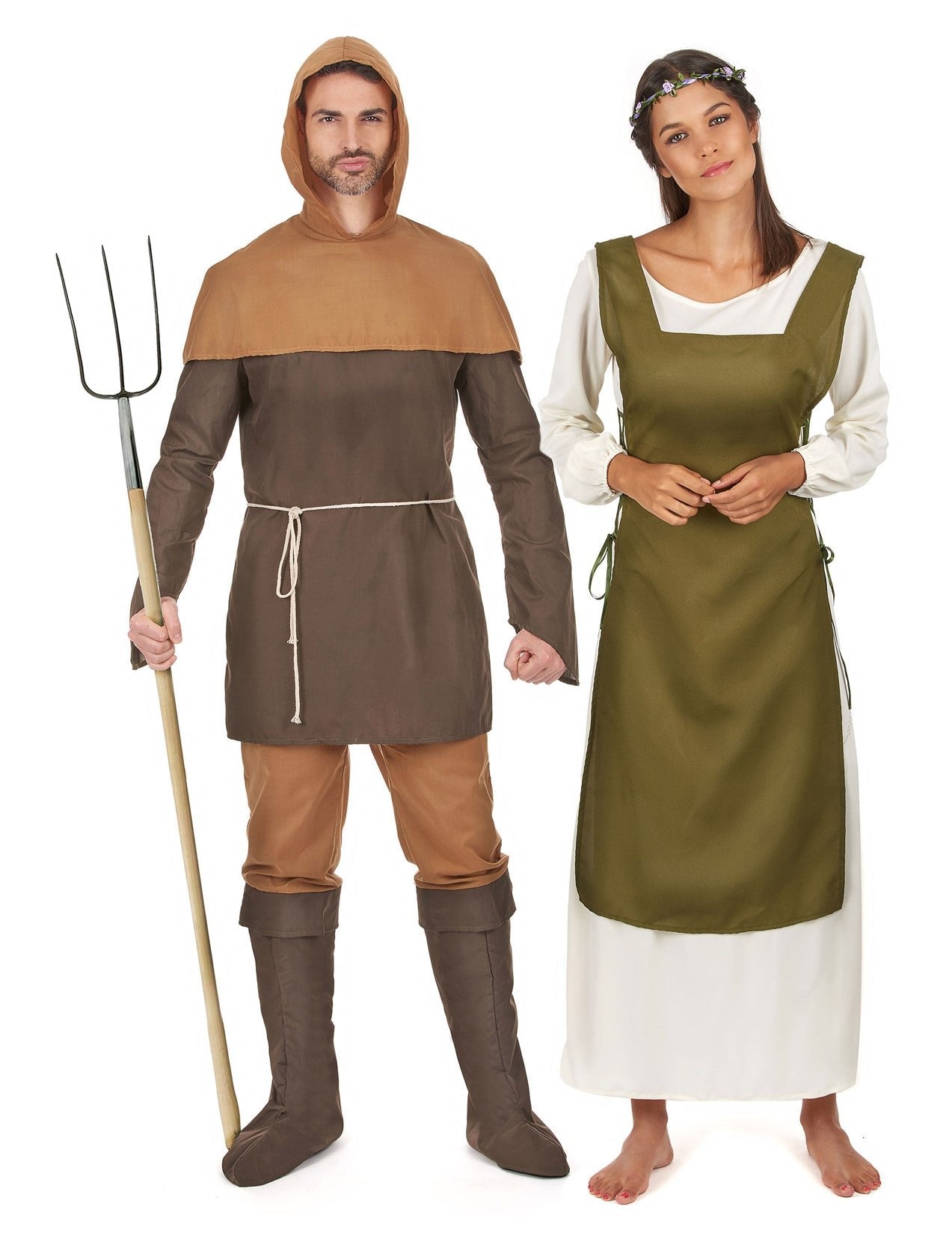 Mittelalterliches Bauernpaar-Kostüm