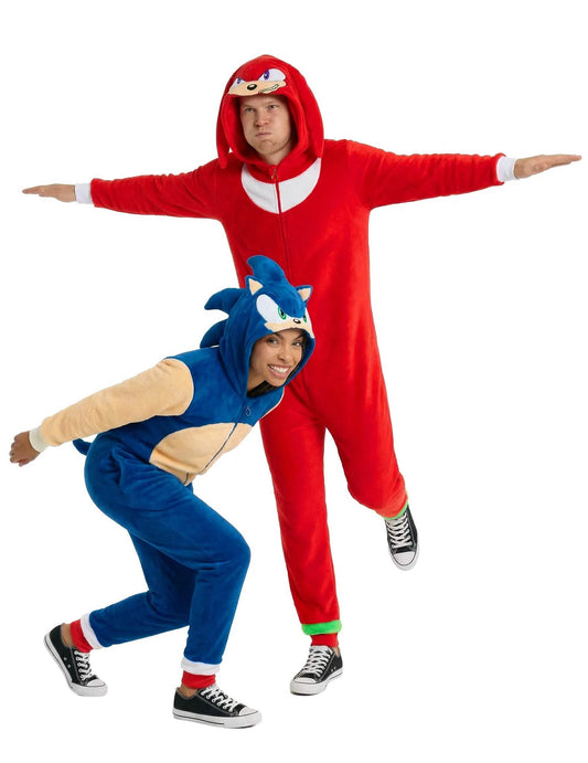 Párový kostým kombinéza Sonic a Knuckles™ pro dospělé