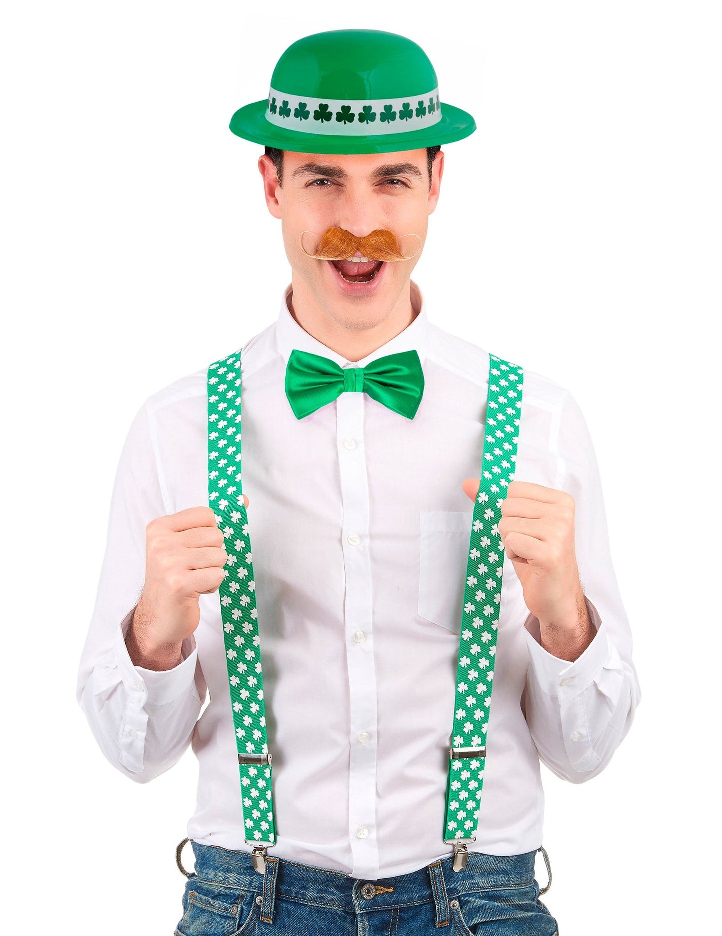 Balíček kšand, klobouku a motýlku na Saint Patrick pro dospělé