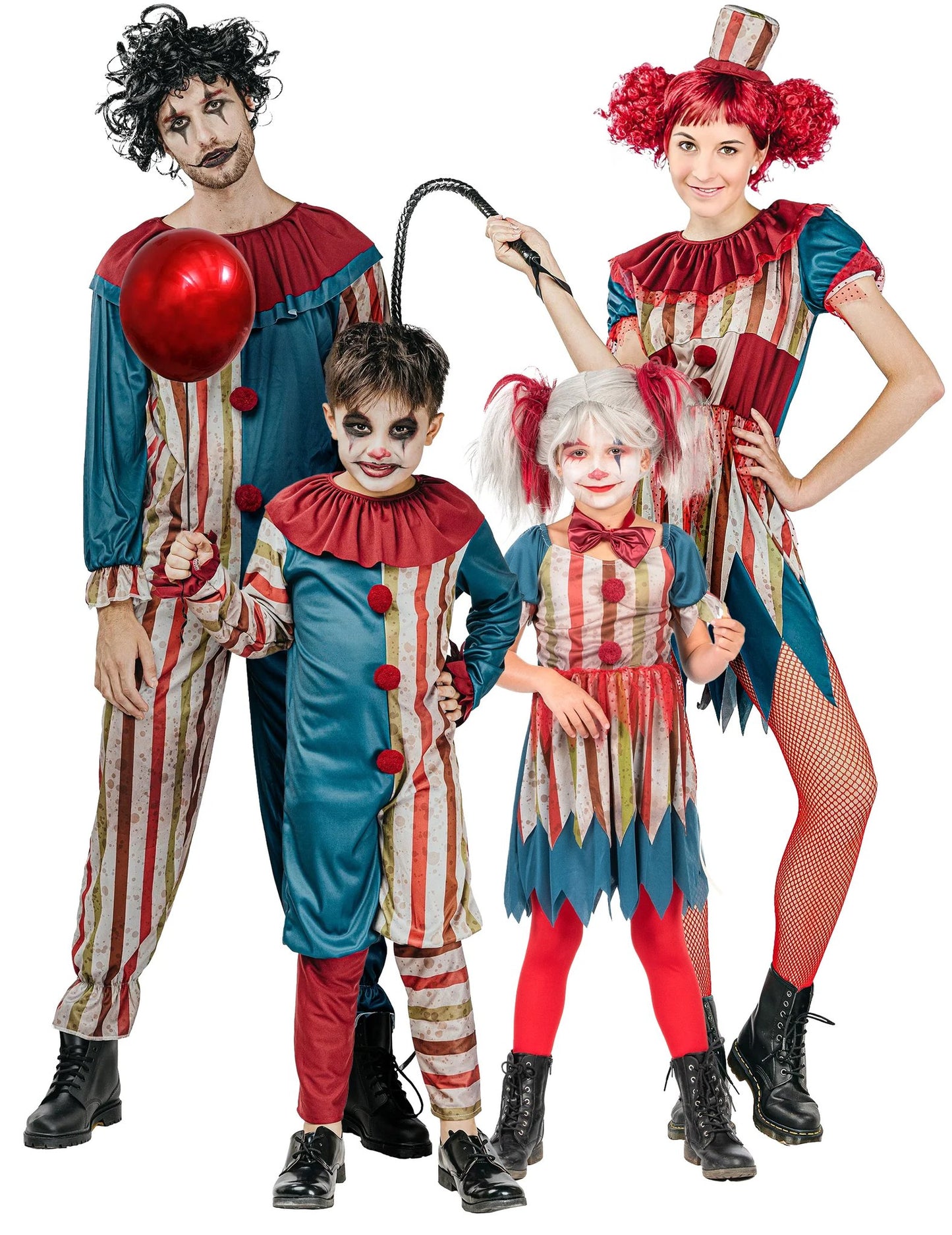 Rodinný kostým klauna zabijáka na Halloween