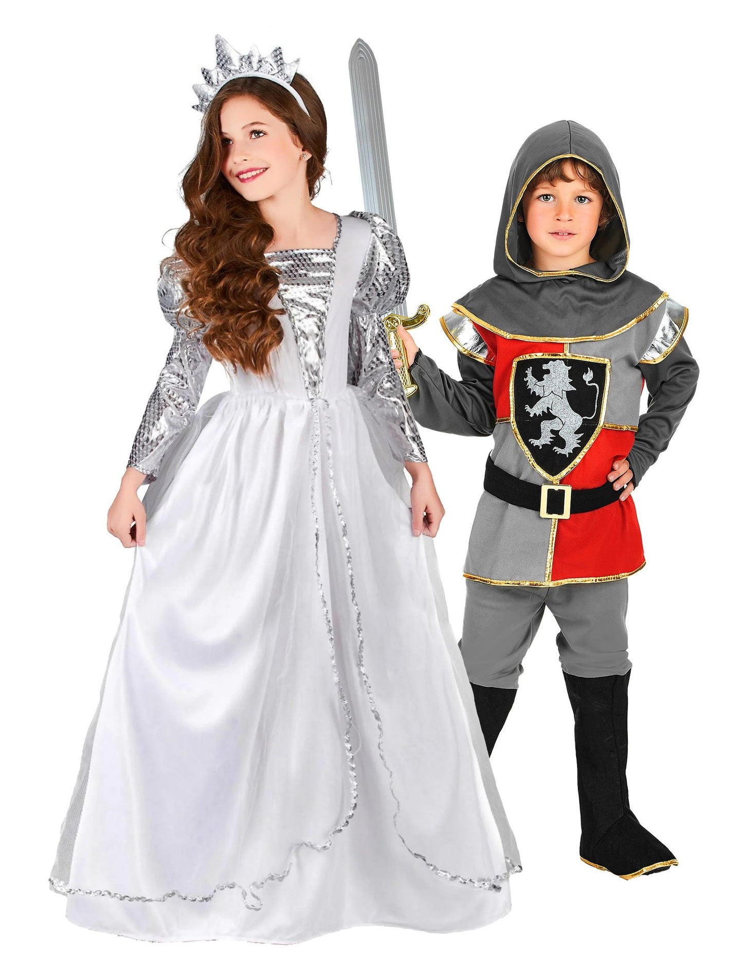 Dvojkostým rytíř a princezna s dětským voánkem