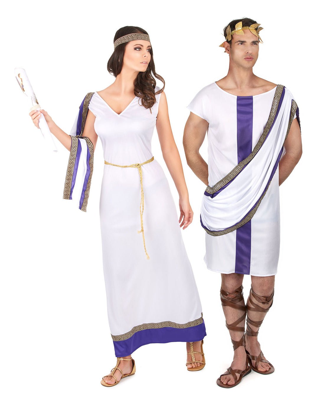 Römer-Paar-Kostüm in Violett