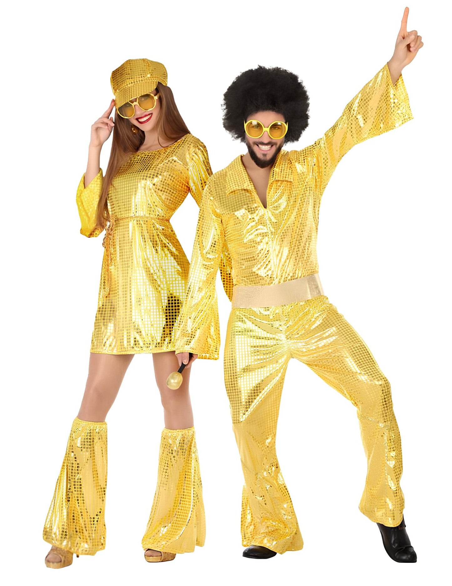Zlatý disco kostým pro pár