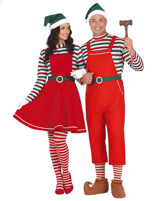 Dvojkostým dospělých vánočních skřítků od Santa Clause