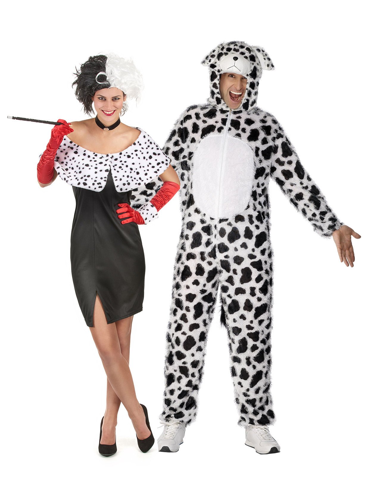 Déguisement de couple Cruella et son dalmatien