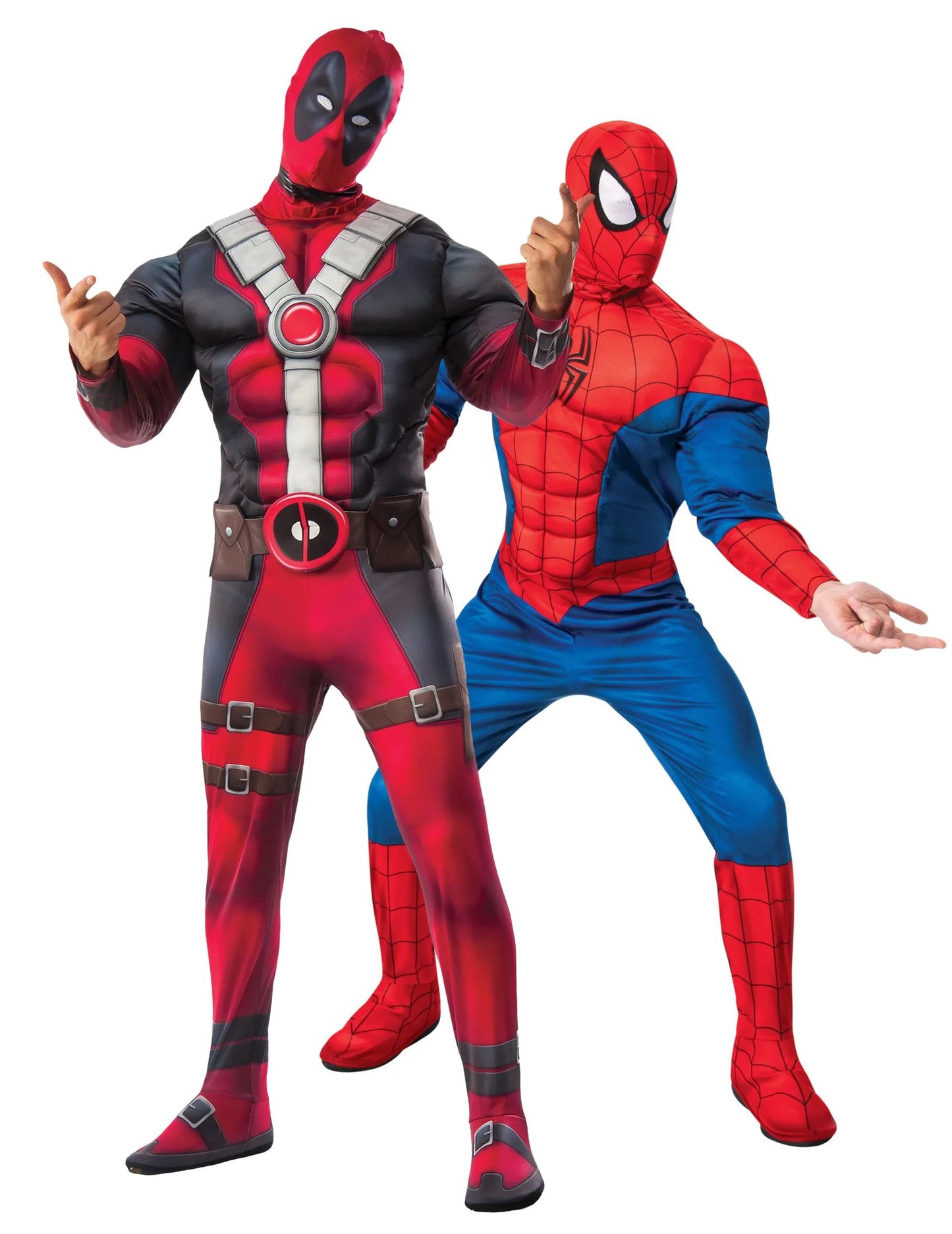 Spiderman™- und Deadpool™-Paarkostüm für Erwachsene