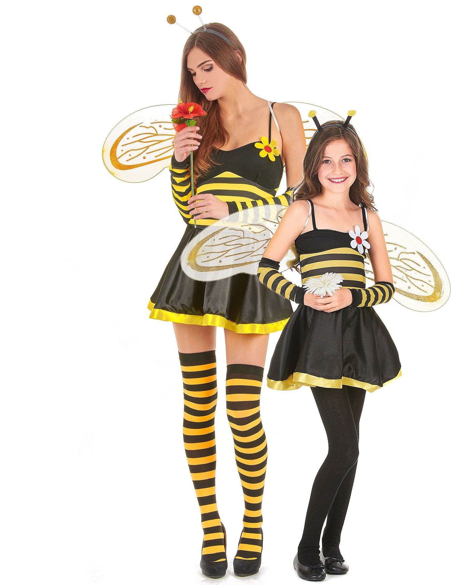 Paar-Kostüm Bienenblume Mutter und Tochter