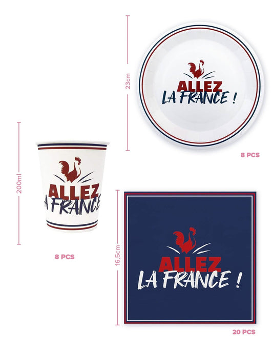 Jednorázová sada nádobí Allez la France