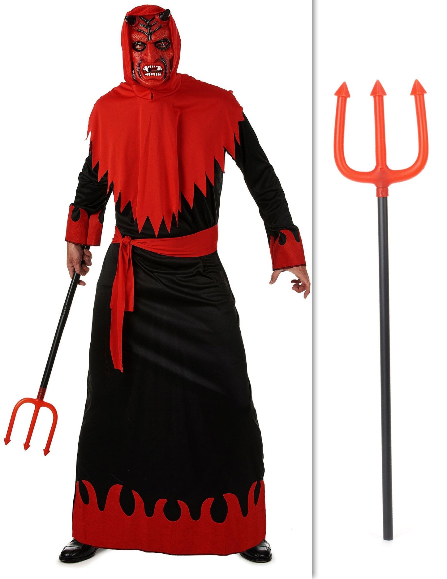 Pack déguisement diable avec fourche Halloween