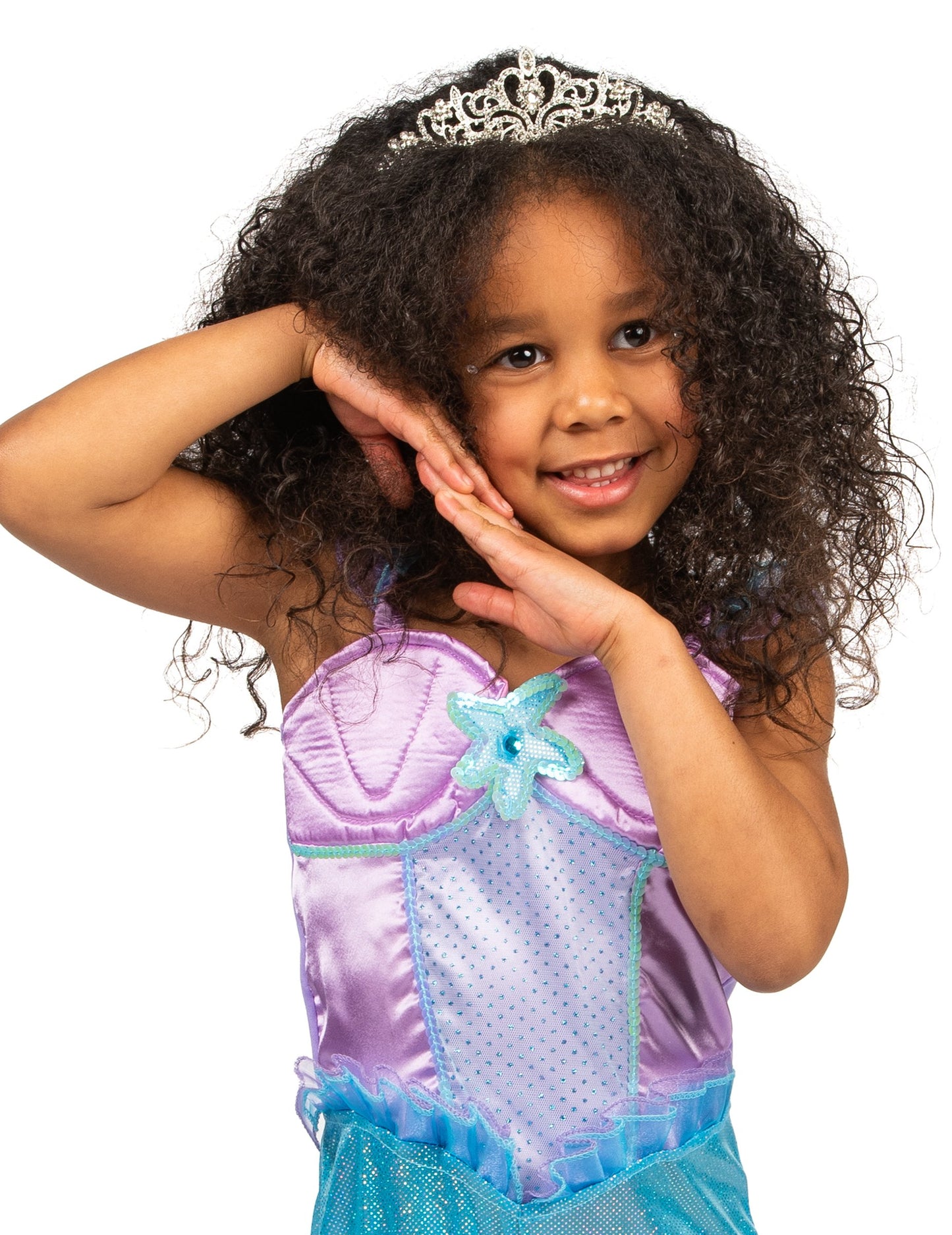 Dámská kovová princeznovská tiara s kamínky