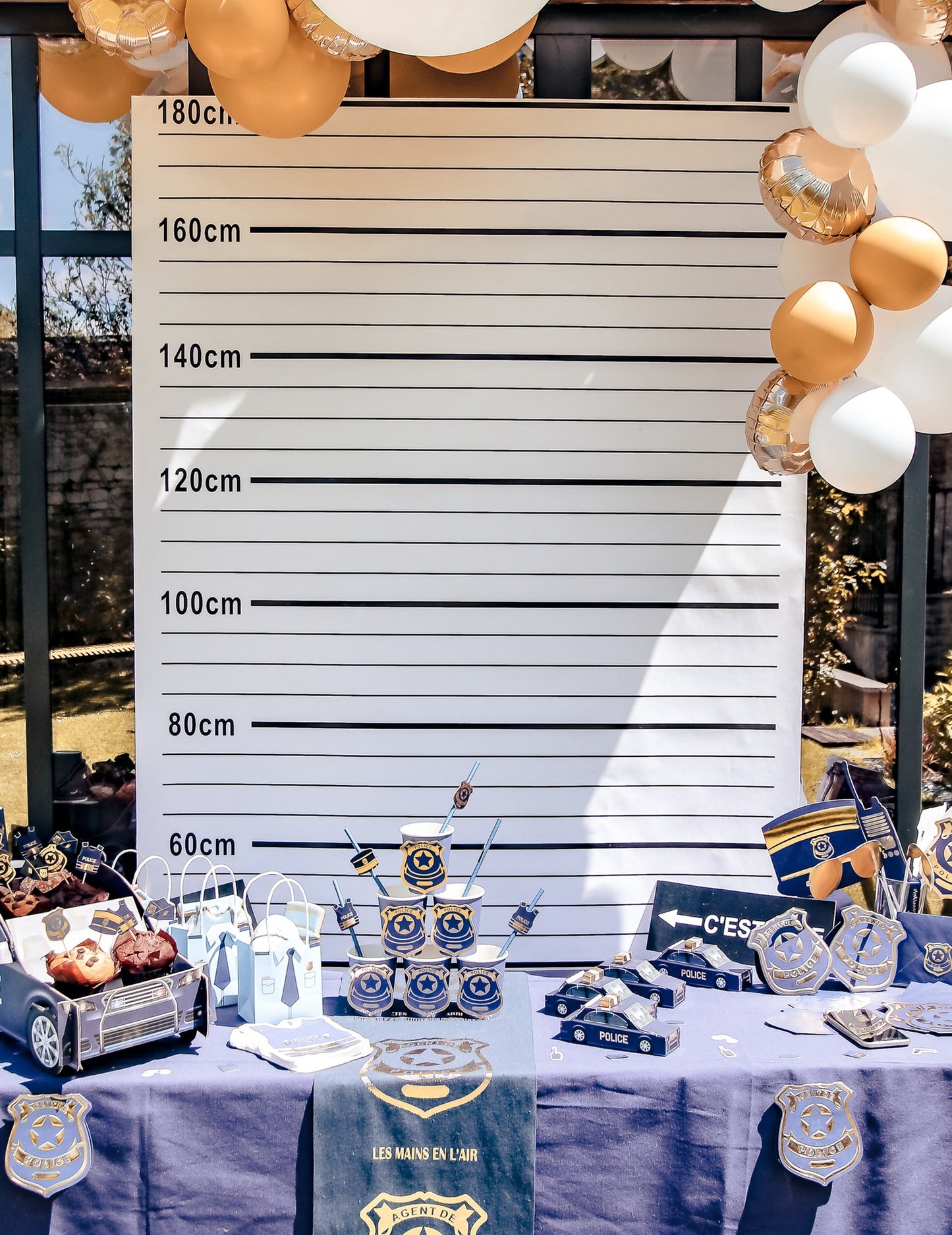 Plátno s motivem policejního zatýkání 180 x 110 cm