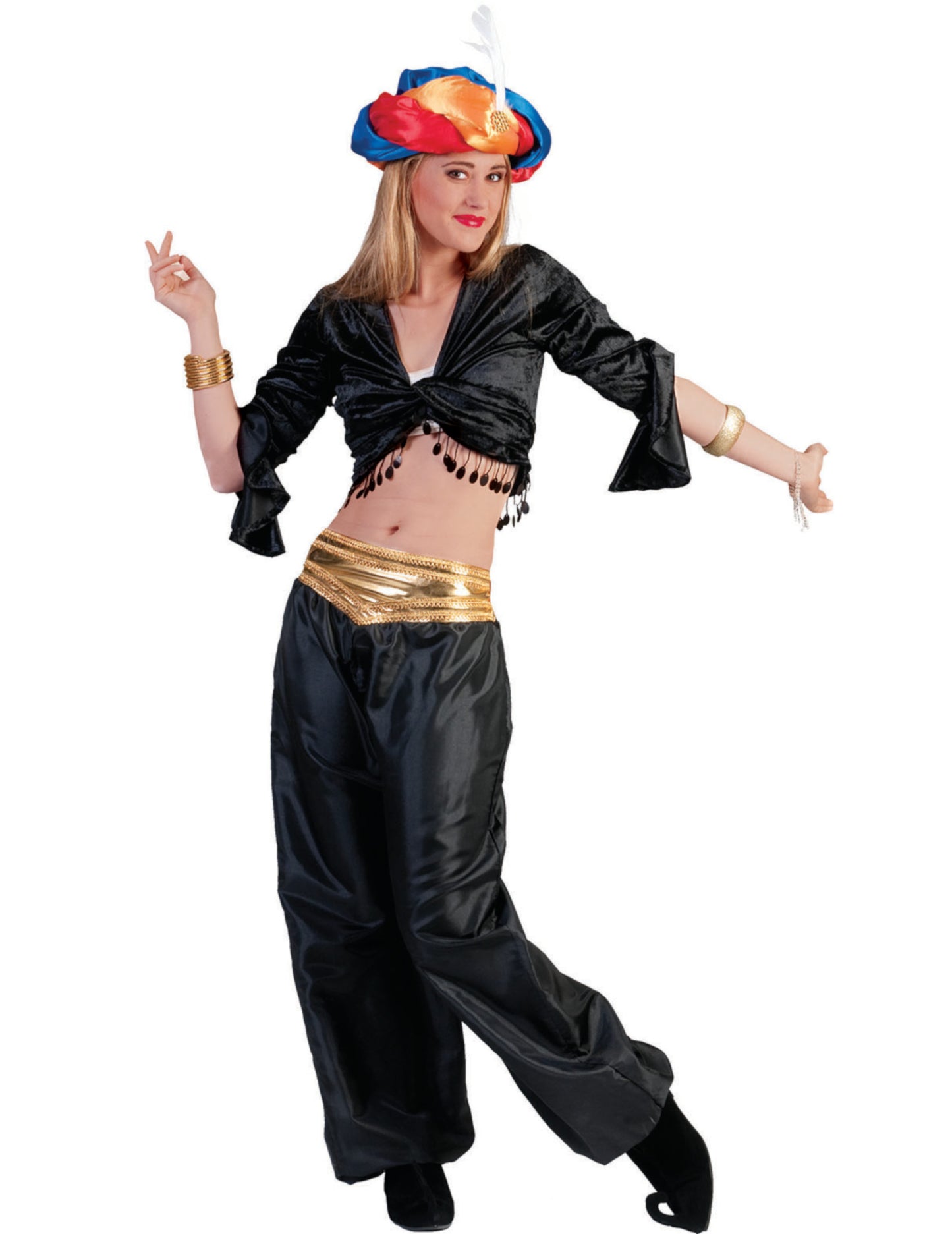 Černý taneční top pro ženy