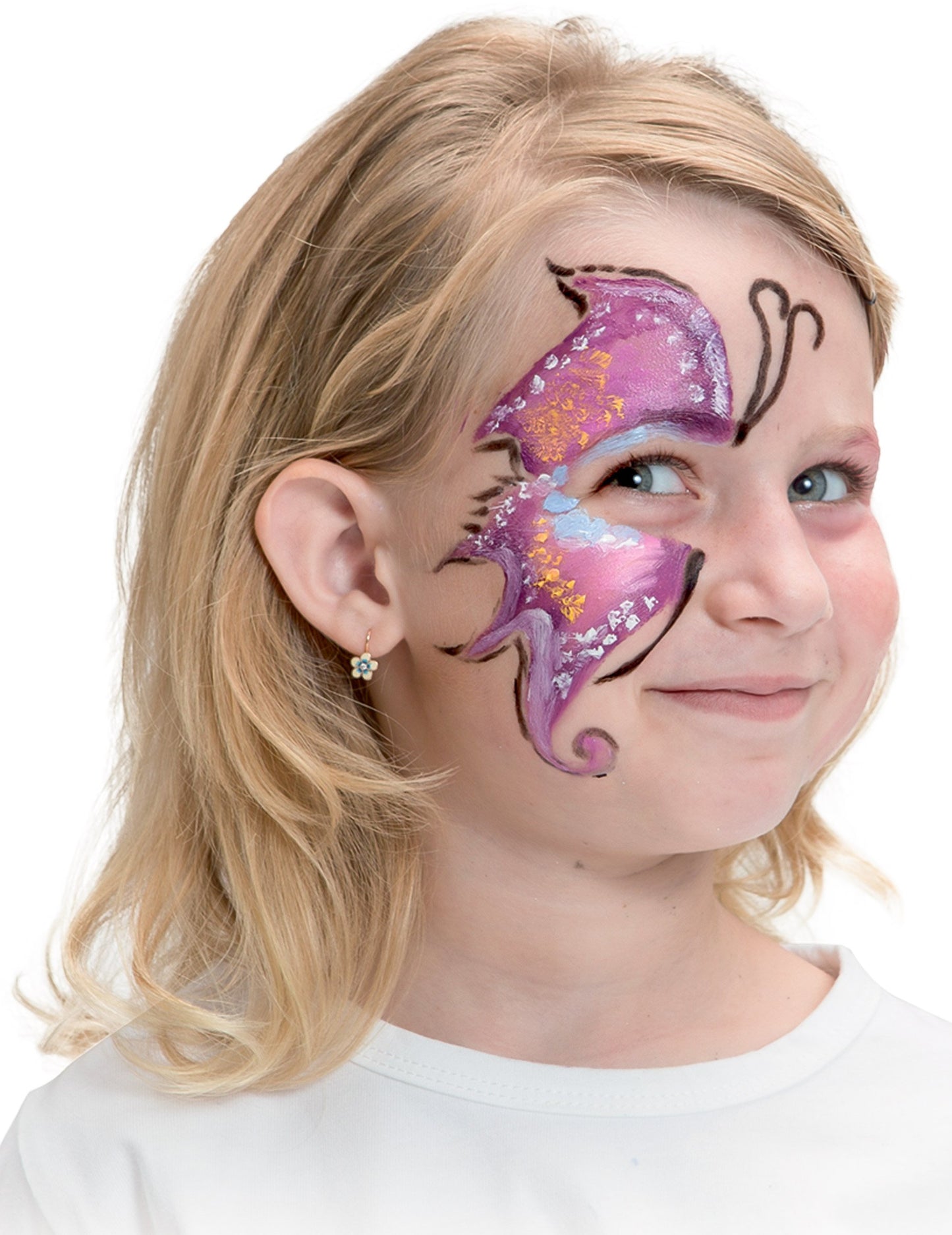 Dívčí sada na líčení do vody se štětcem a houbičkou