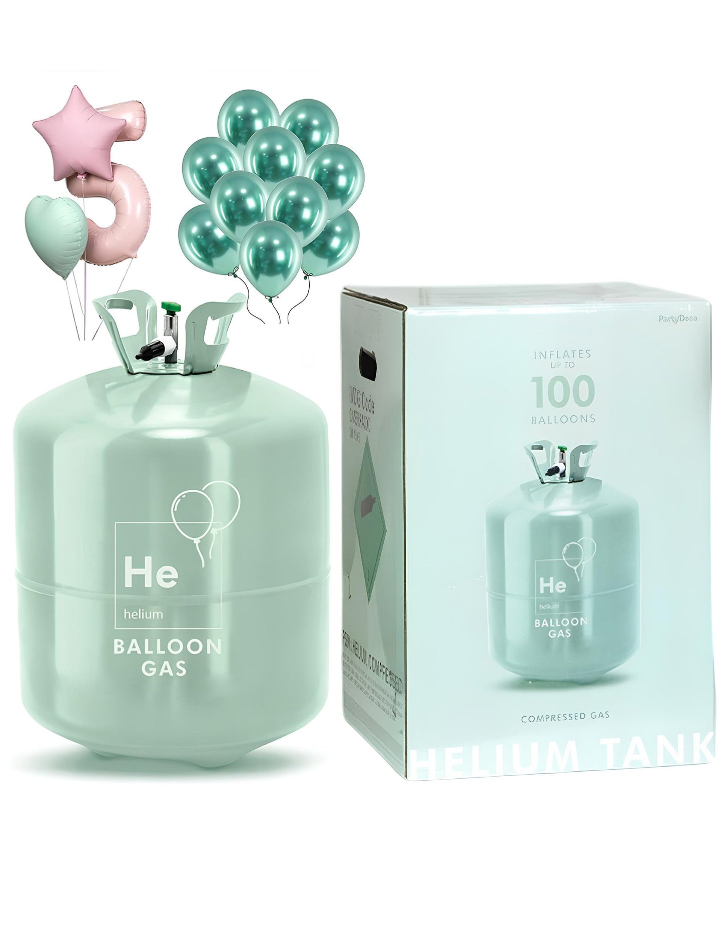 Extra velká lahev s héliem až pro 90 balónků