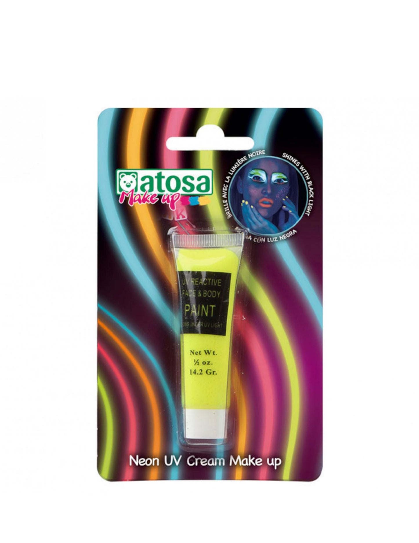 UV žlutá neonová make-up tuba