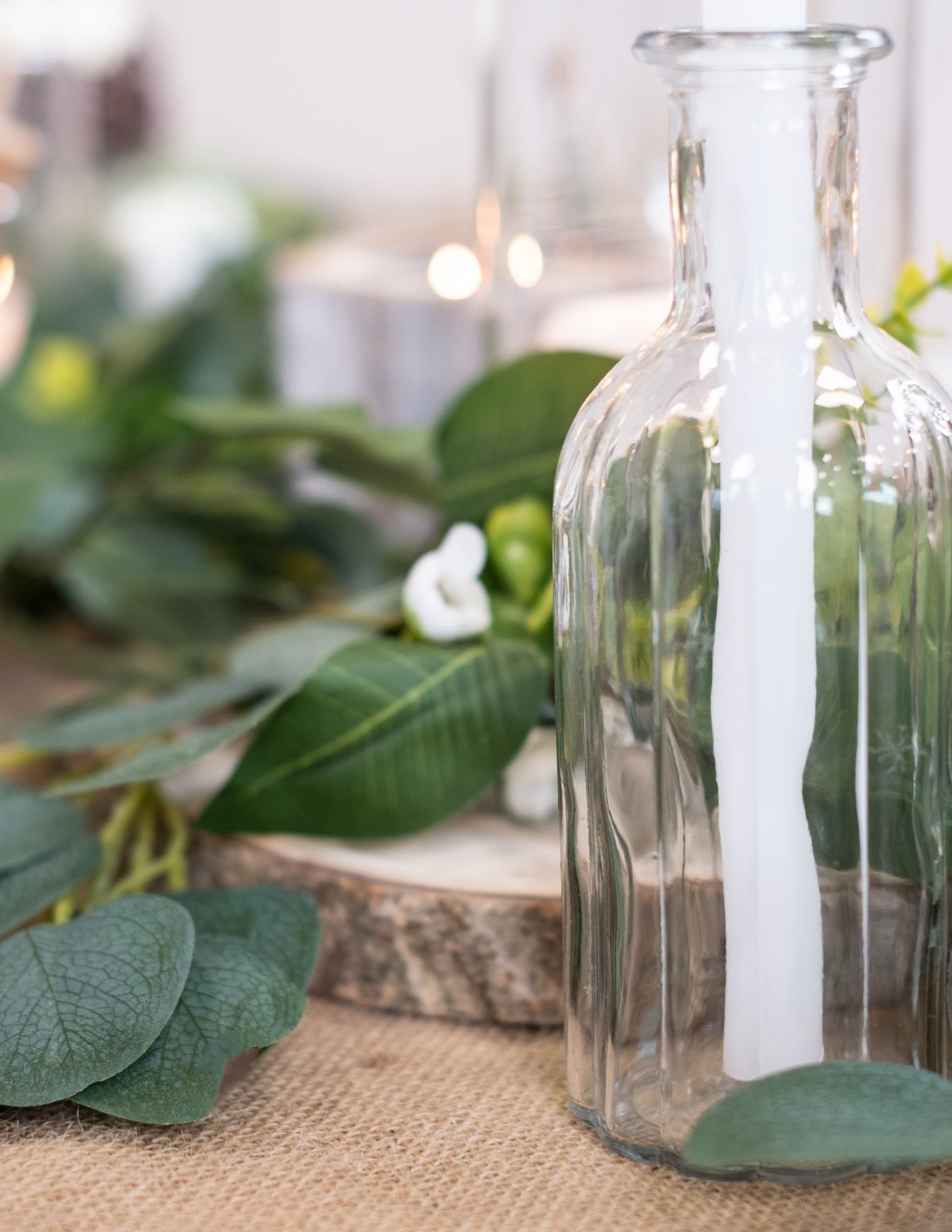 Skleněná váza 19 cm transparentní pro dekoraci