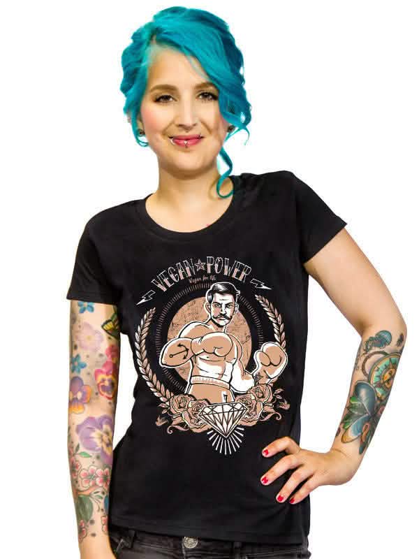 trička Vegan Power pro ženu černá