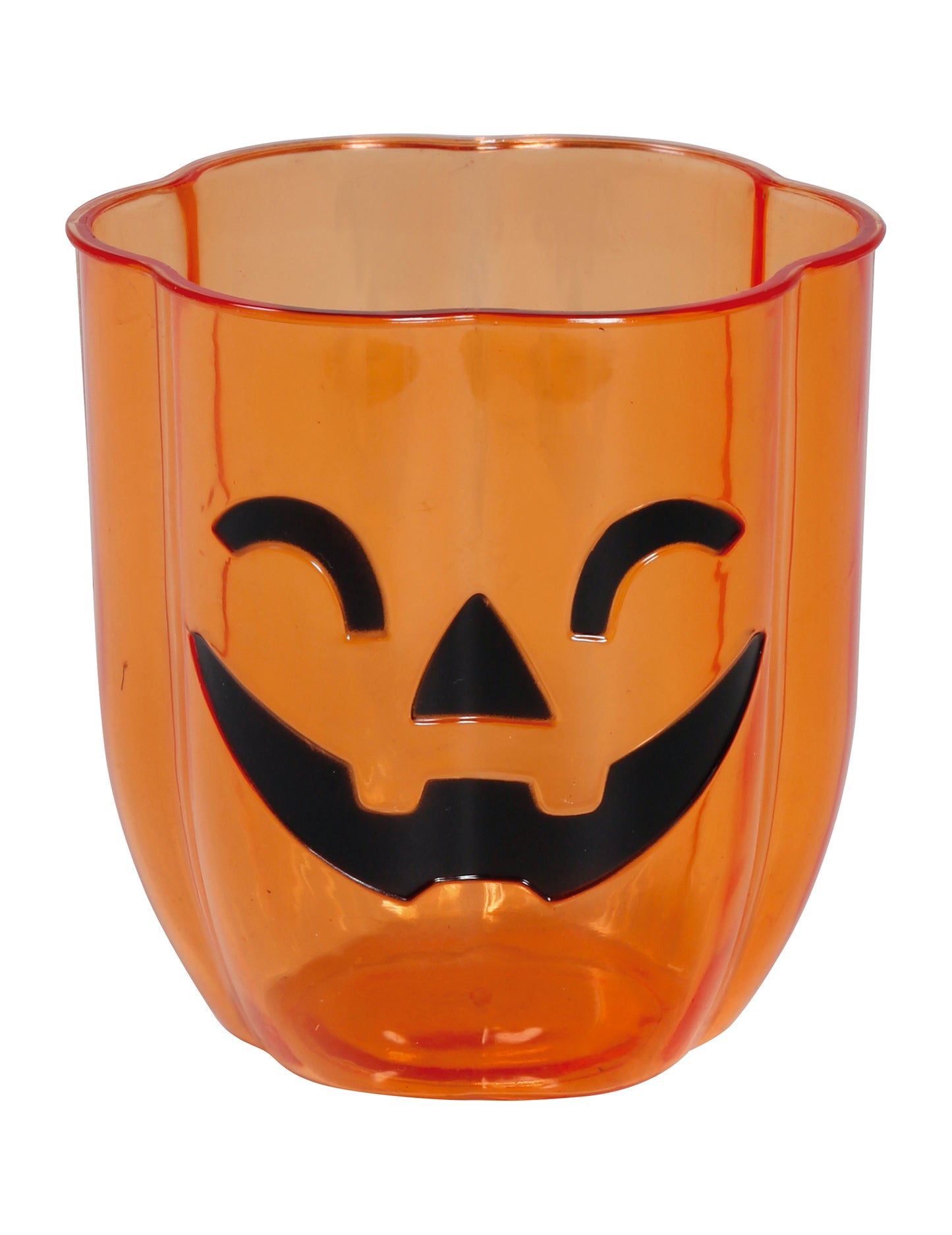 Plastový kelímek s úsměvem na tváři z dýně 10 cm