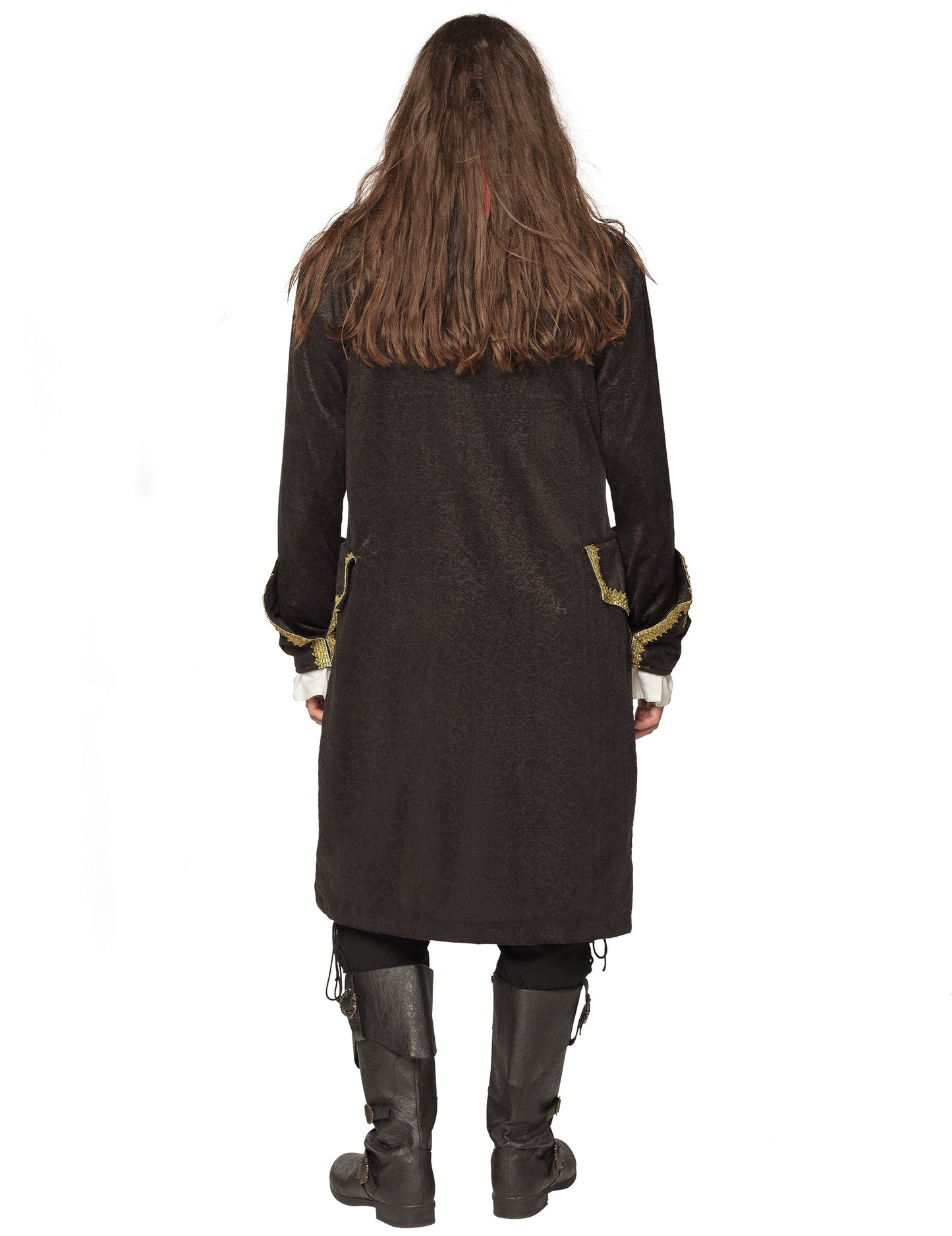 Pánská černo-zlatá pirátská kapitánská bunda