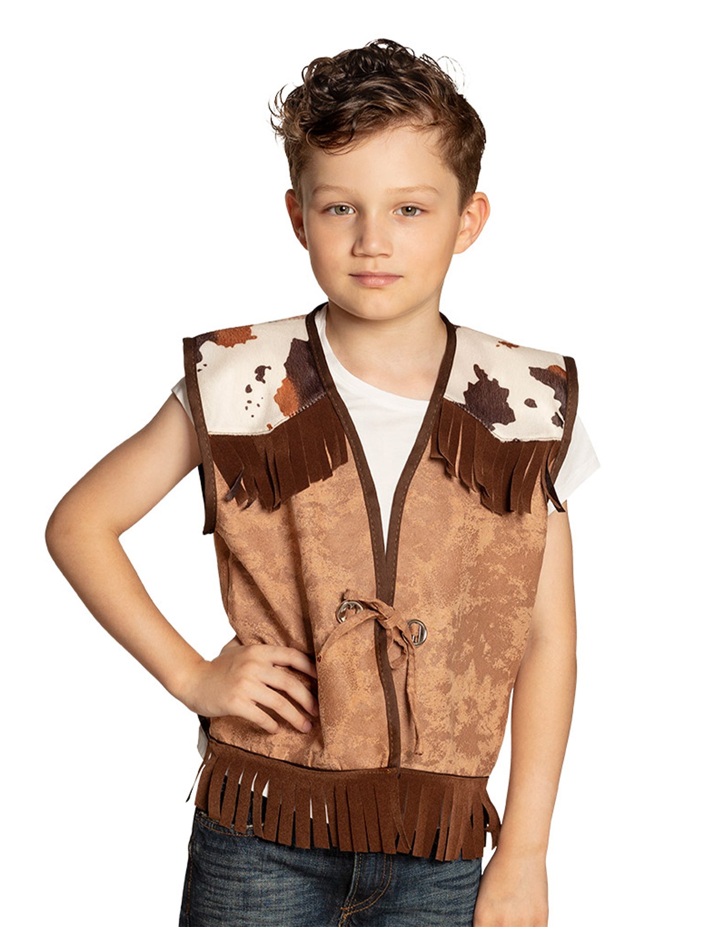 Dětská světle hnědá westernová bunda