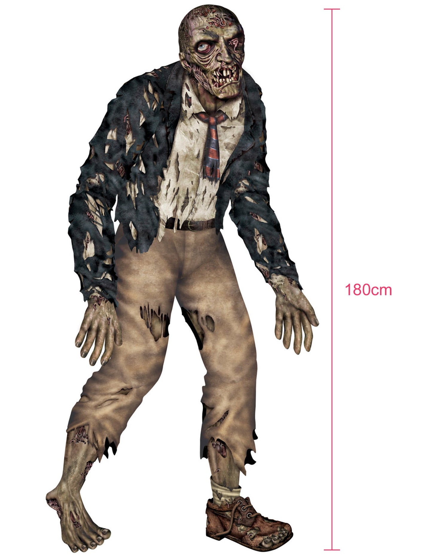 Halloween artikulovaný zombie 1m80