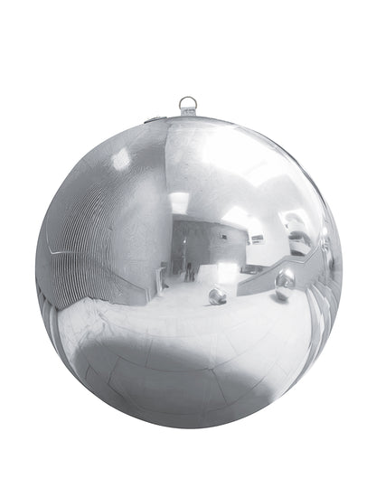 Stříbrná nafukovací zrcadlová koule 90 cm 