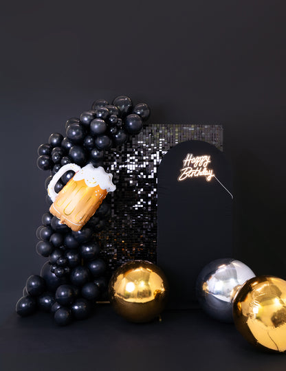 Nafukovací zlatá zrcadlová koule 60 cm 