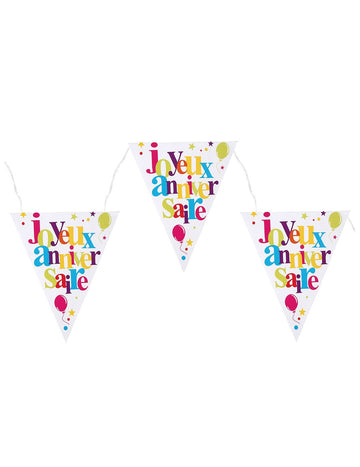 Slavnostní narozeninová girlanda s girlandou 26 x 22 cm 3 m