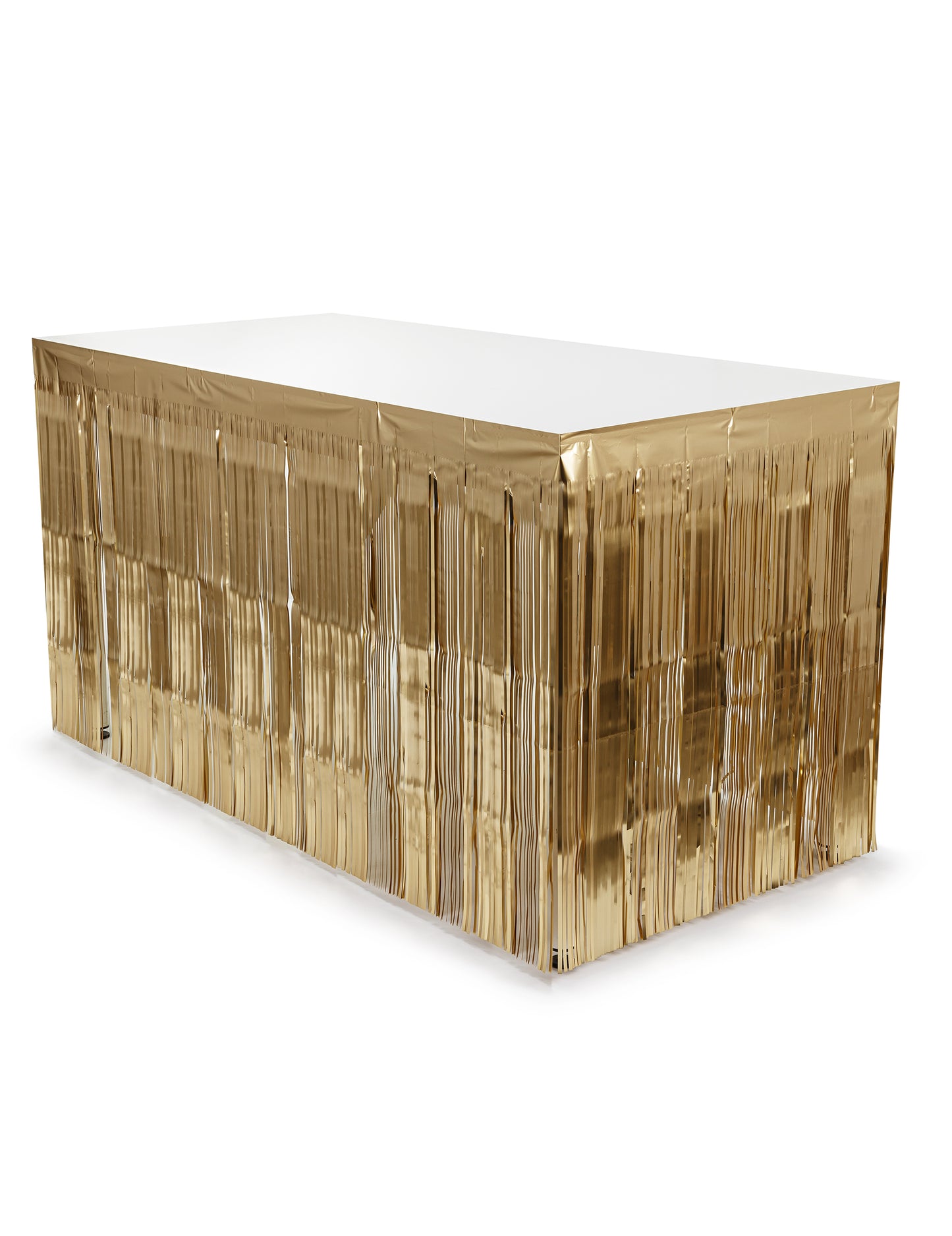 Zlatá třásňová stolní sukně 300 x 80 cm 