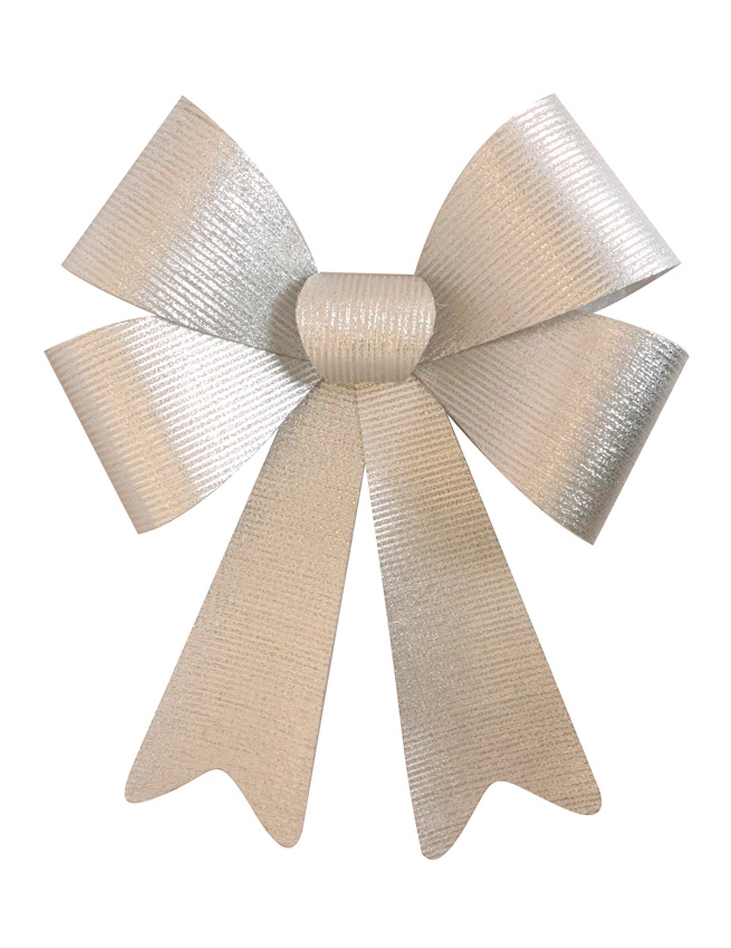 Třpytivá stříbrná mašle 36 x 51 cm 