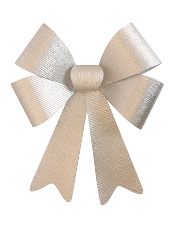 Třpytivá stříbrná mašle 36 x 51 cm 