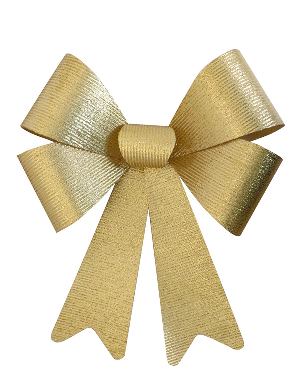 Nœud doré brillant pour fête or à texture striée
