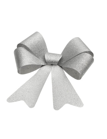 Stříbrná flitrová mašle 36 x 51 cm 