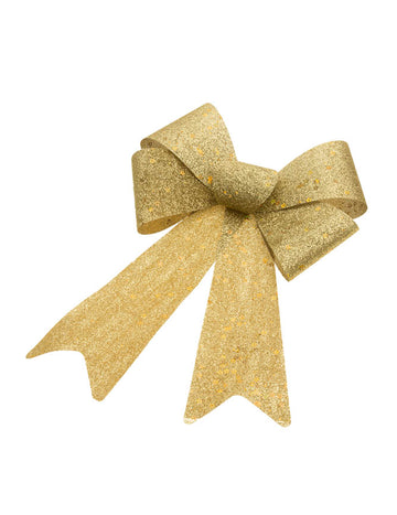 Zlatá třpytivá mašle 23 x 40 cm 