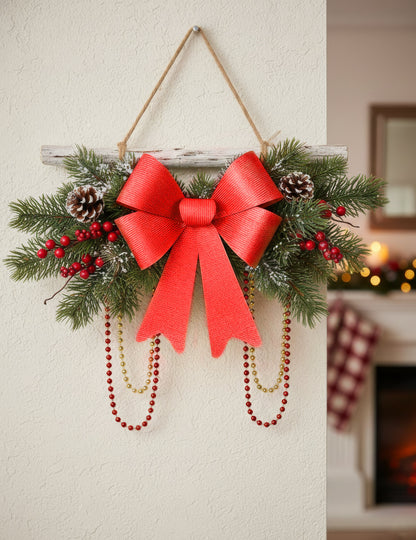 Lesklá červená mašle 36 x 51 cm 