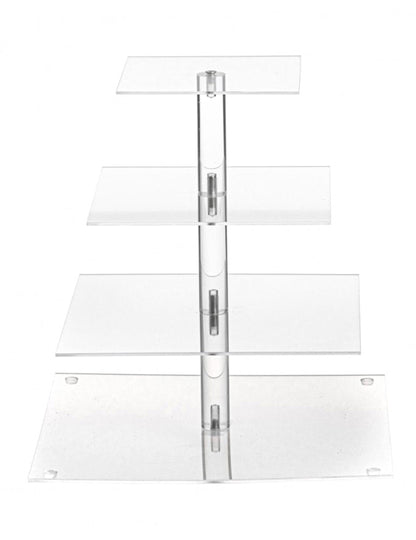 Čtvercový patrový stojan na dorty 30 x 32 cm 