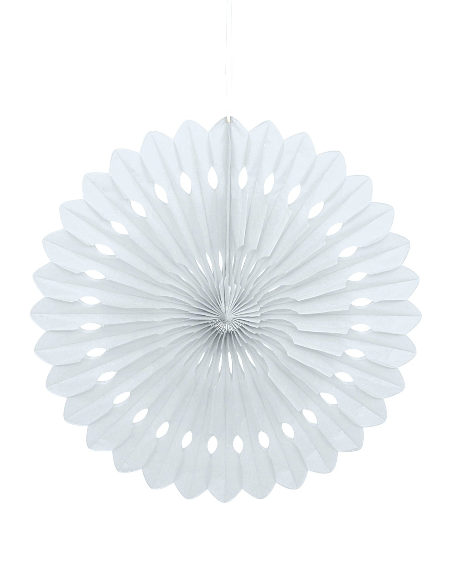 Rosace en papier pour décoration blanche alvéolée