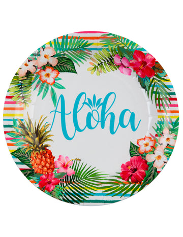 10 kartonových talířů Aloha 22,5 cm