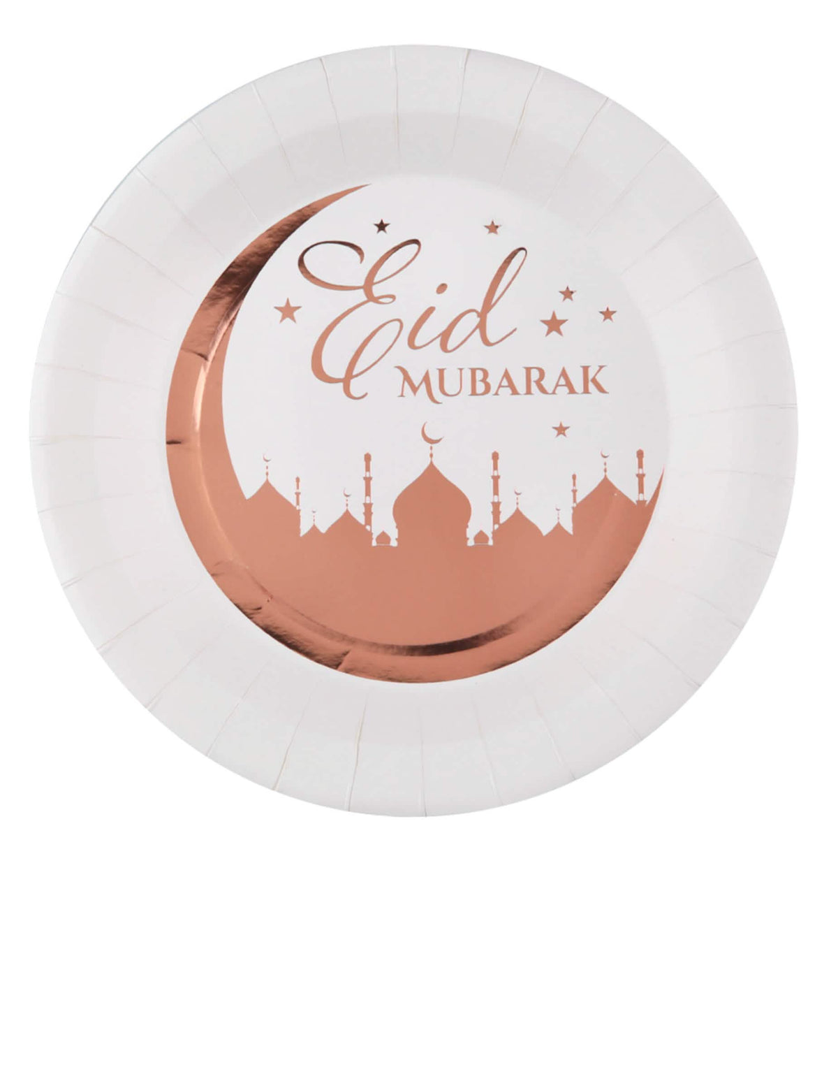 Mise en situation de table des assiettes en carton Eid Mubarak