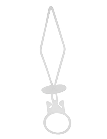 Gros plan sur le système de fixation des 10 attaches ballons automatiques blanches