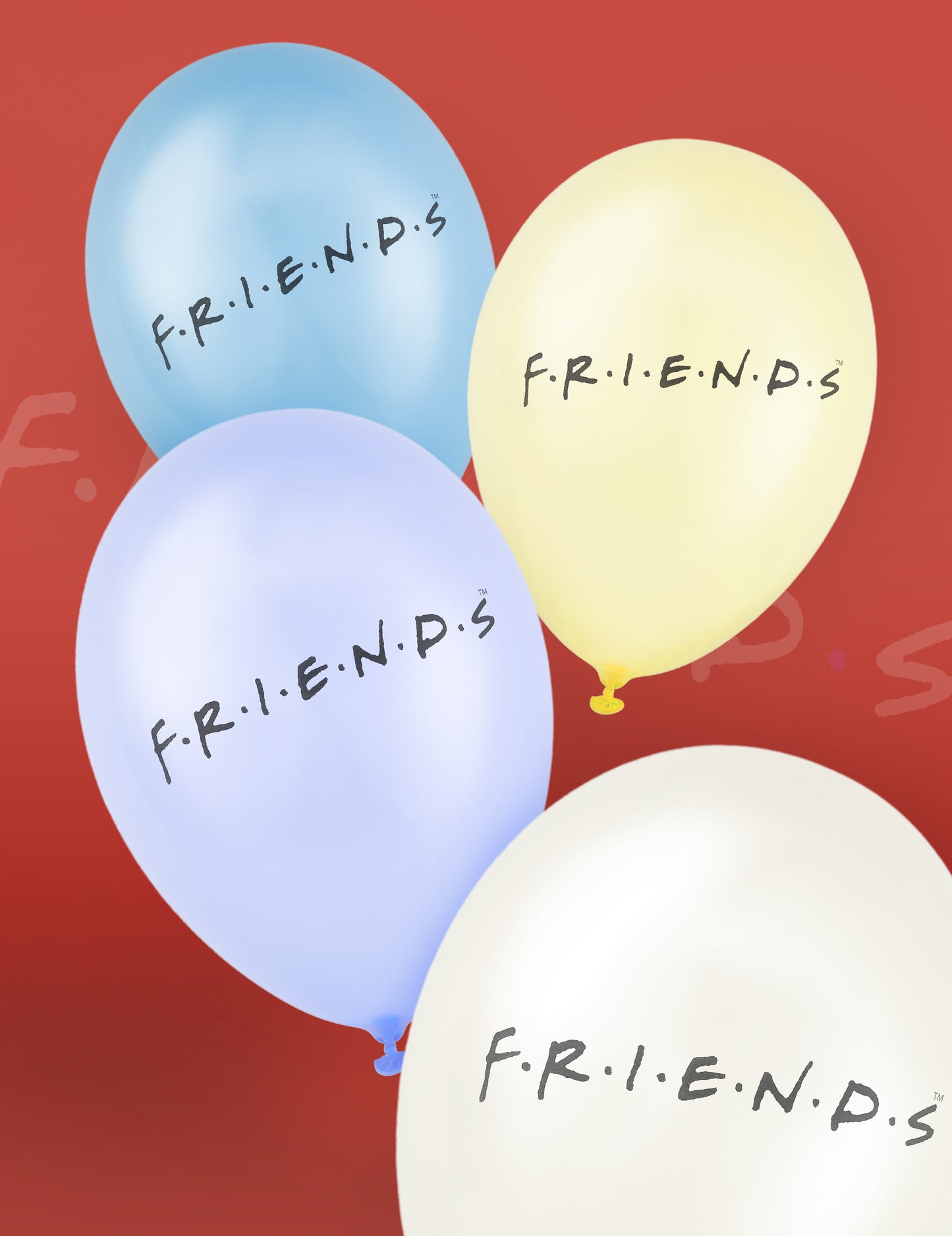 10 latexových balónků Friends™ 25x32 cm