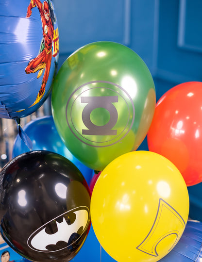 10 latexových balónků Justice League™ 25 x 32 cm