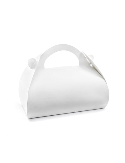 10 bílých kartonových krabic na dort s uchem 16 x 8,5 x 9,5 cm